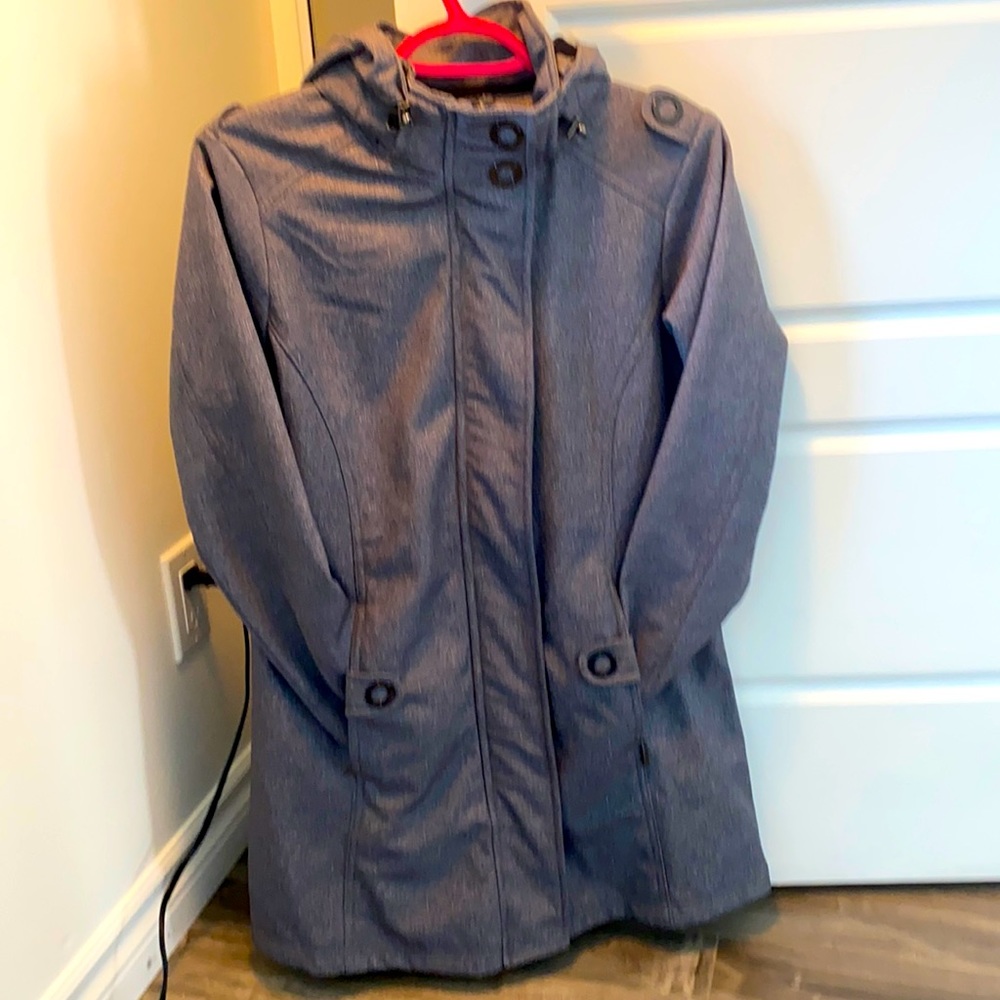 Manteau gris automne/printemps mi-long imperméable